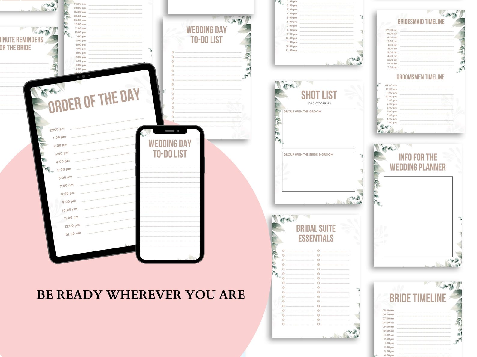 Wedding Binder Template, Wedding Planner Printable, Wedding Schedule