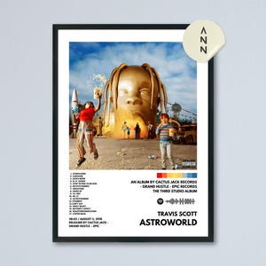 Travis Scott - Astroworld Album Poster / Album Cover Poster / Wanddeko / Poster Design / Musik Poster / Musik Fan Art