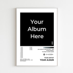 Pôster de álbum personalizado/Pôster de capa de álbum/Decoração de parede/Design de pôster/Pôster de música/Arte de fã de música/Crie seu próprio pôster de álbum