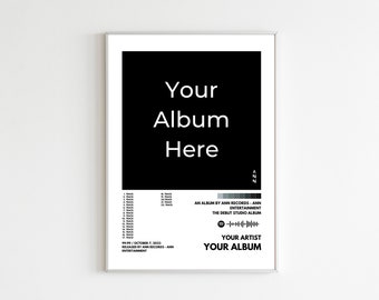 Custom Album Poster / Album Cover Poster / Wall Decor / Poster Design / Music Poster / Music Fan Art / Create Your Own Album Poster