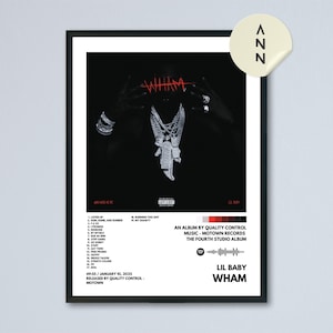 Lil Baby - Póster del álbum WHAM versión extendida / Póster de portada del álbum / Decoración de pared / Diseño de póster / Póster musical / Arte de fanático de la música