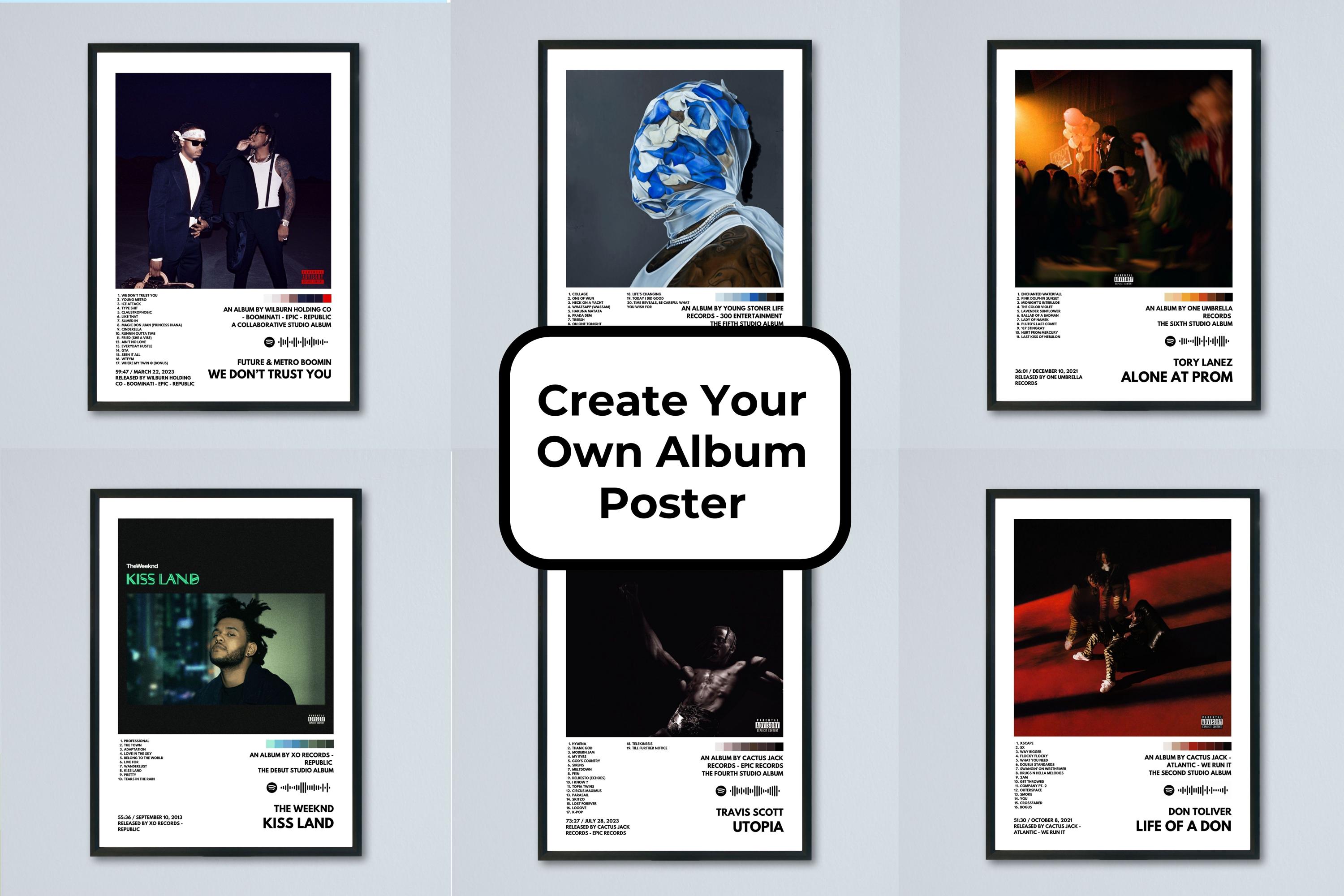 Set of 3 Custom Album Poster / Album Cover Poster / Wall Decor / Poster ...