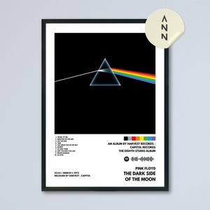 Pink Floyd - The Dark Side Of The Moon Album Poster / Album Cover Poster / Wanddeko / Poster Design / Musik Poster / Musik Fan Art