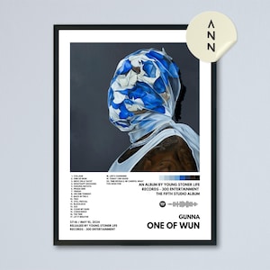 Gunna - One Of Wun Album Poster / Album Cover Poster / Wanddekoration / Poster Design / Musik Poster / Musik Fan Art