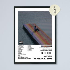 Baby Keem - El cartel del álbum azul melódico / Cartel de portada del álbum / Decoración de pared / Diseño de carteles / Cartel musical / Arte de fans de la música
