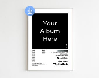 Custom Digital Album Poster / Album Cover Poster / Wall Decor / Poster Design / Music Poster / Music Fan Art