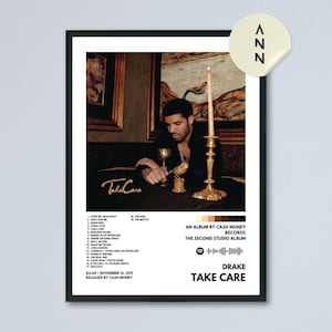 Drake - Take Care Pôster do álbum / Pôster da capa do álbum / Decoração de parede / Design de pôster / Pôster de música / Arte de fã de música