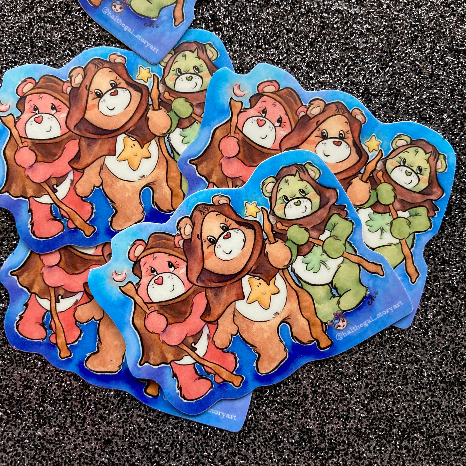 EWOK CARE BEARS star wars 80's cartoon mashup diecut Etsy