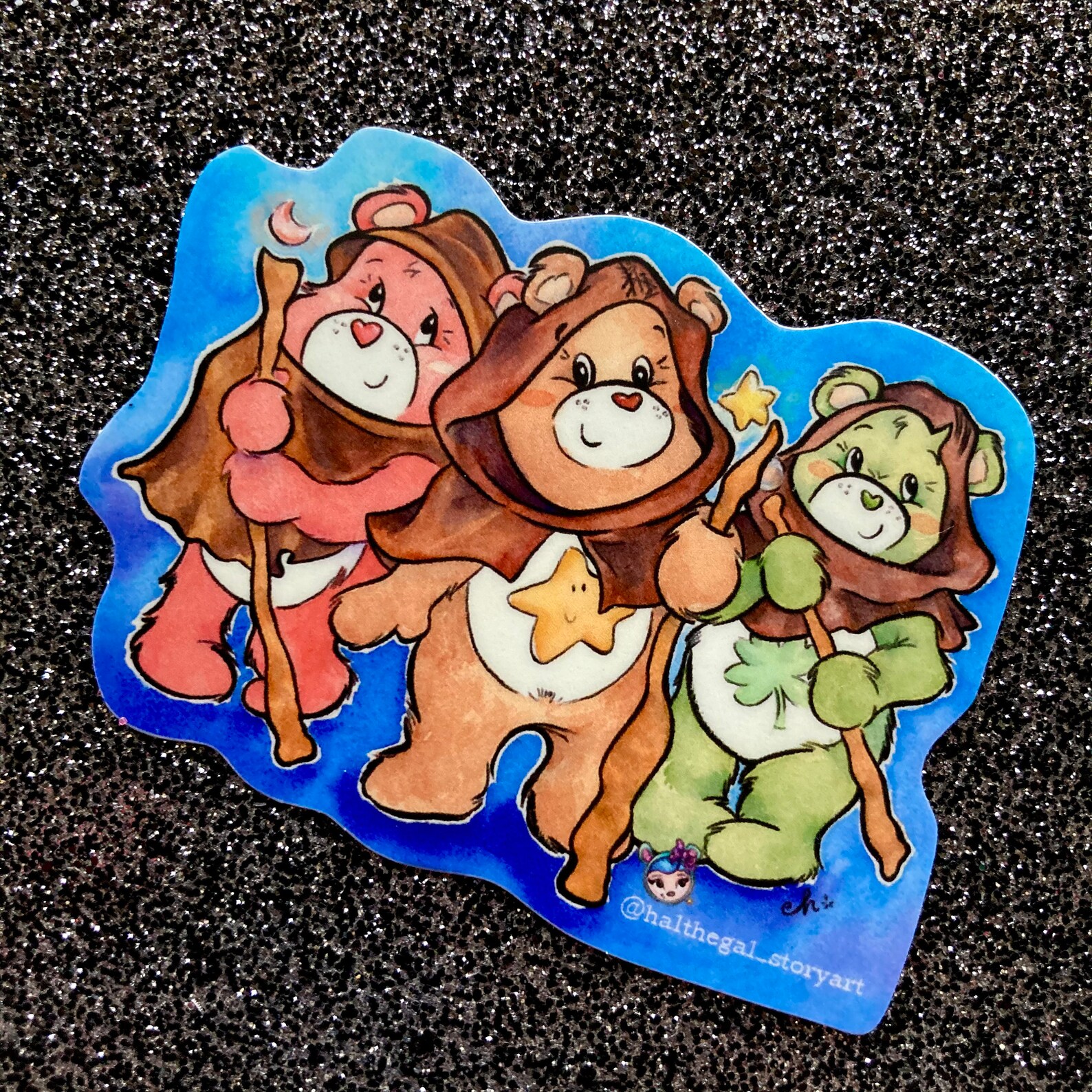 EWOK CARE BEARS star wars 80's cartoon mashup diecut Etsy