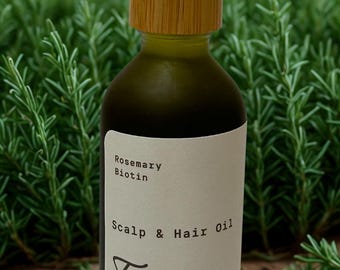 Hair Growth Oil- Rosemary -  Biotin with Aloe Vera and Noni