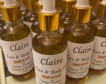 Brightening Complex- Face and Body Oil- Glow-Nourishing-Even Tone- Revitalizing-Vitamin C -Antioxidants- Lightweight-Youthful Radiance