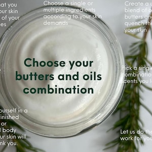 body butter| organic moisturizer| custom built| Gift for her| whipped body butter| build your own| dry skin moisturizer| shea  butter| cream