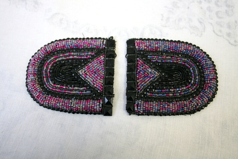 Victorian Beaded Epaulets Set of Two