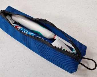 X Large Unlined Toothbrush Pouch or Micro Dopp Kit - 3 Colors