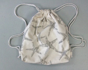 String Backpack - Starfish Print