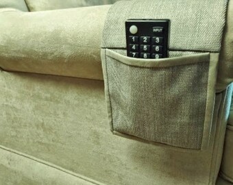 Chair Caddy - One Pocket - Taupe Hopsacking