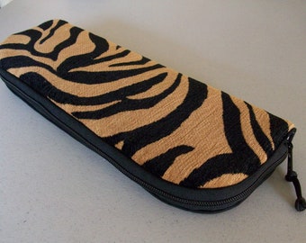 Flat Iron or Curling Iron Zipper Bag - Tiger No. 4 - Two Lengths Available