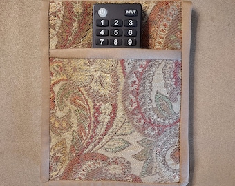 Bed Caddy - One Pocket - Beige Paisley