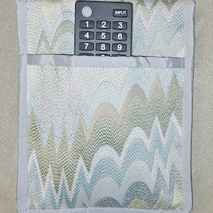 Bed Caddy - One Pocket Remote or Phone Holder - Gray/Blue/Lime