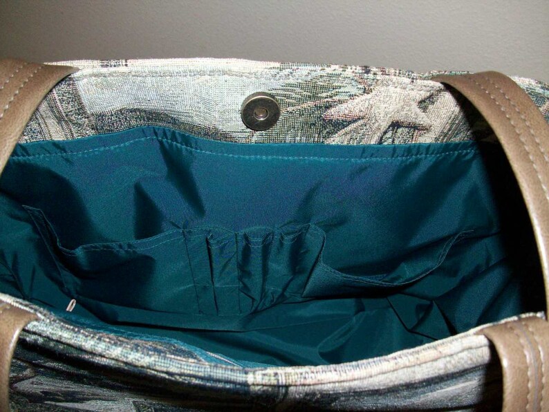 Peggy Tote Beach Scenes with Embrace Recycled Leather
