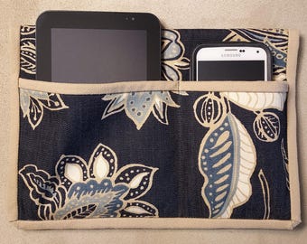 Bed Caddy - Two Pocket - Tropical Print
