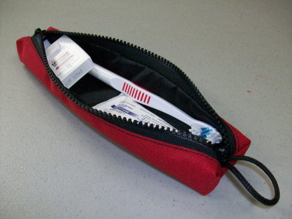 Lined Toothbrush Travel Pouch Choose Your Color Etsy