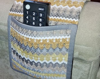 Chair Caddy - 1 Pocket - Gray/Gold/White