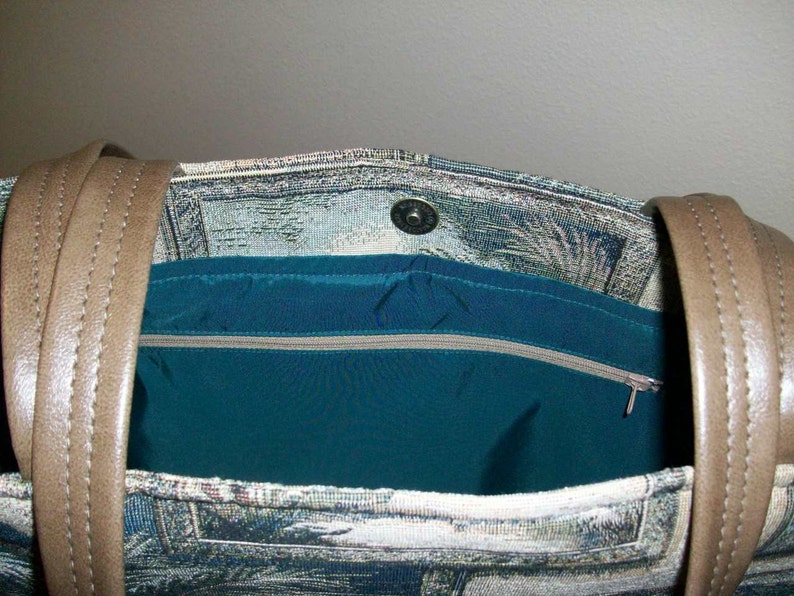 Peggy Tote Beach Scenes with Embrace Recycled Leather