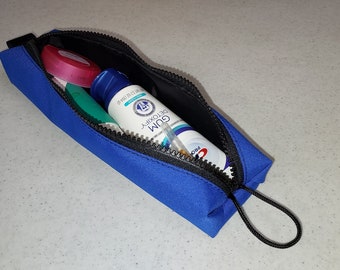 X Large Lined Toothbrush Pouch/Micro Dopp Kit - Choice of 7 Colors