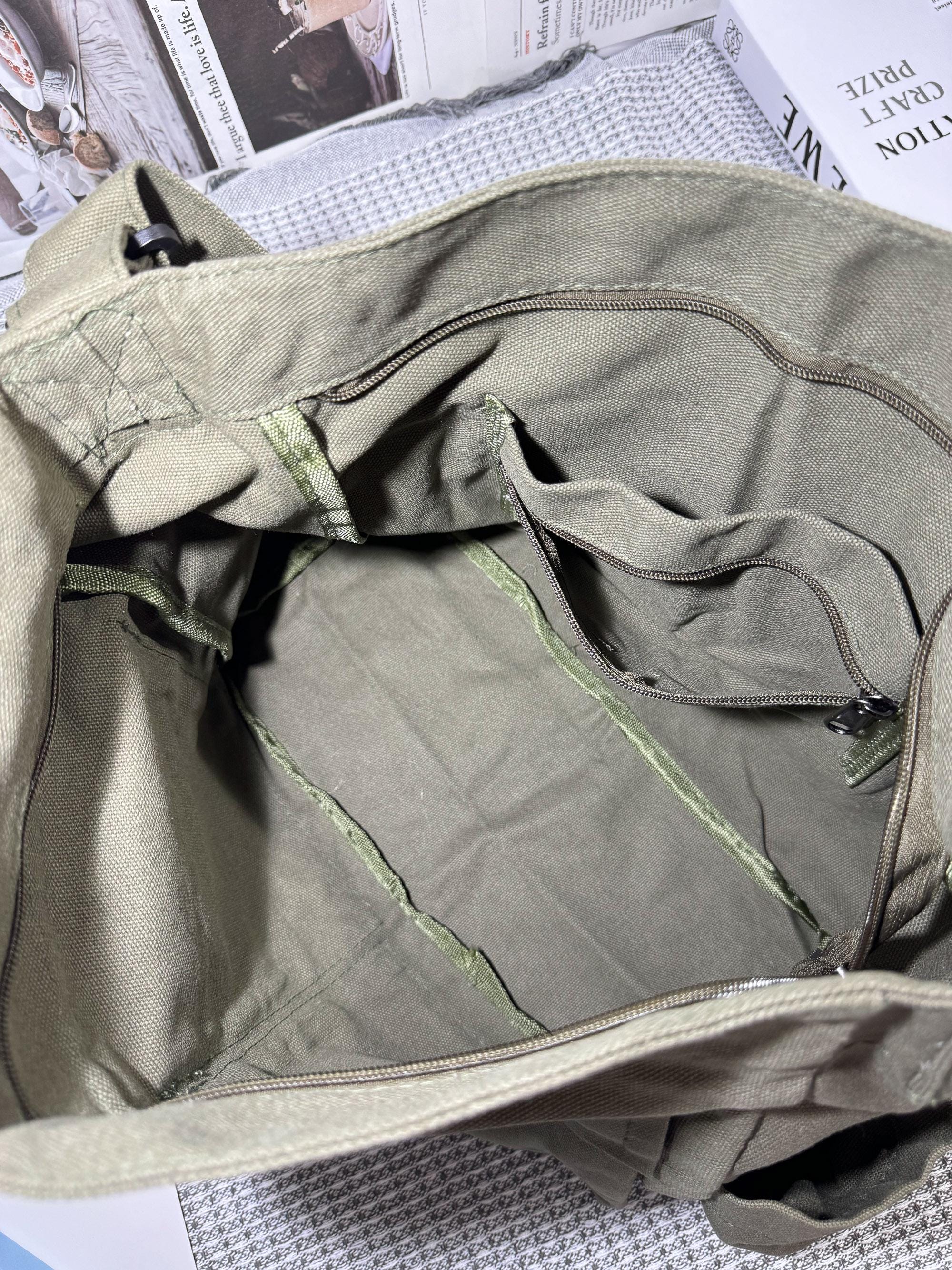 Multiple pockets Canvas Bag,Large Capacity Canvas Crossbody Bag,Canvas shoulder bag,Retro Messenger Bag, Tote Bag For Women And Men,Gift