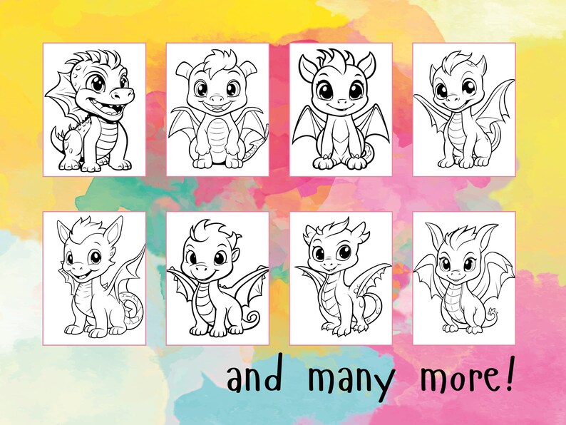 30 Cute Dragon Colouring Pages, Printable Colouring Pages for Kids ...