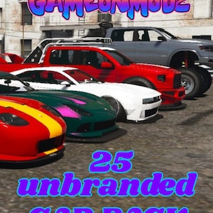 25-Car Pack | Non-Branded | GTA V FiveM | Custom Vehicles | TOS Safe | Optimized