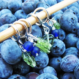 Wild Blueberries Non-Snag Stitch Markers