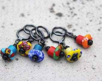 African Trade Bead Non-Snag Stitch Markers