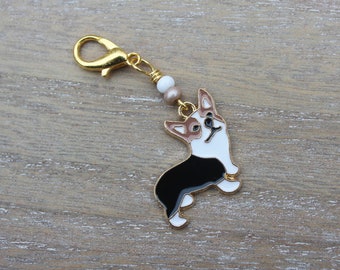 Corgi Progress Keeper or Stitch Marker for Knitting and Crochet