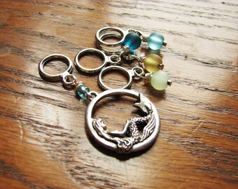 Mermaid & Sea Glass Non-Snag Stitch Markers