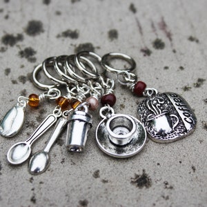 Non-Snag Stitch Markers for Coffee Lovers