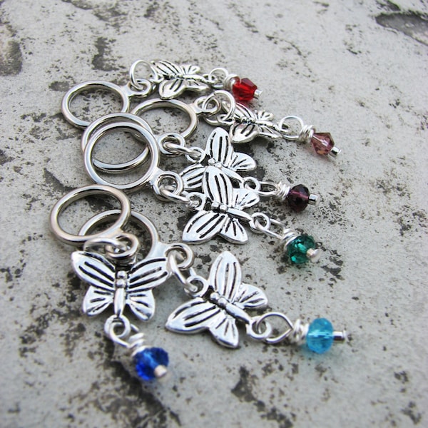 Colorful Butterfly Non-Snag Stitch Markers