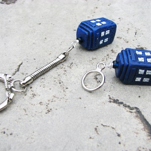 Doctor Who TARDIS Non-Snag Stitch Marker or Keychain/Keyring image 2