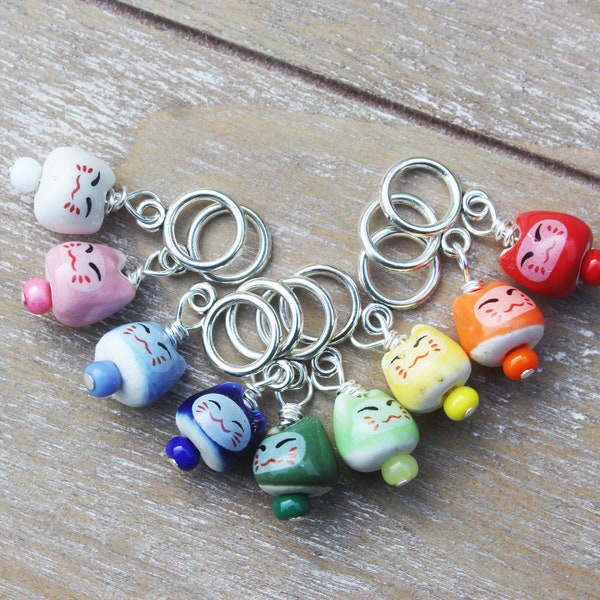 Lucky Rainbow Cats Non-Snag Stitch Markers