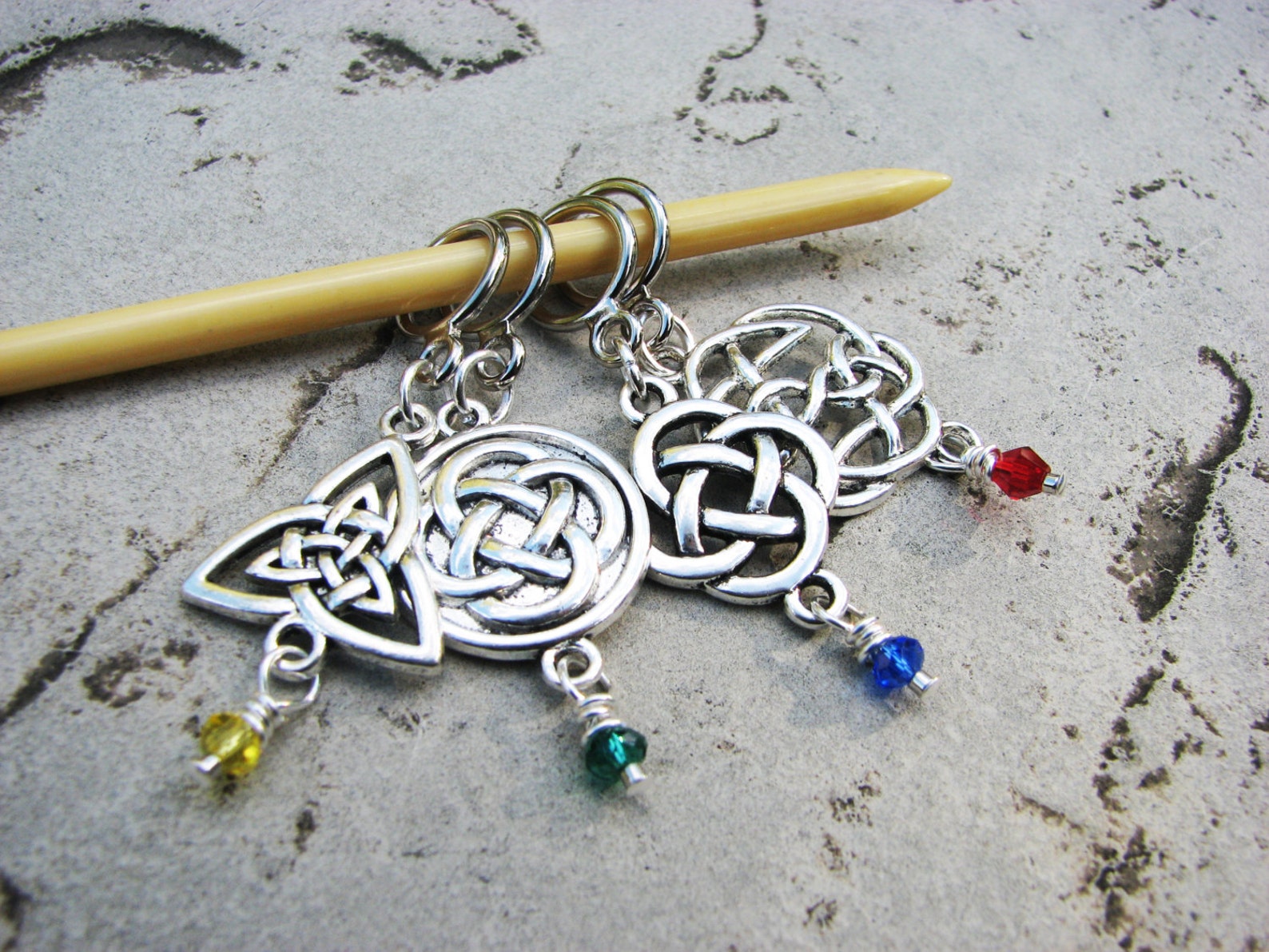Celtic Ritual Markers Celtic Knot Non-snag Stitch Markers - Perfect for Cable Knitting - Etsy