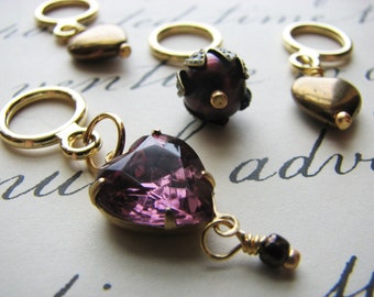 Steampunk Romance Non-Snag Stitch Markers