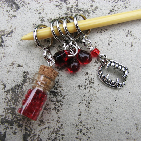 Vampire Blood Non-Snag Stitch Markers