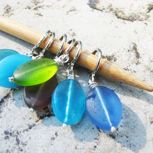 Sea Glass Non-Snag Stitch Markers image 4