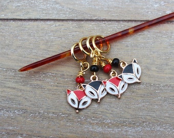 Clever Fox Non-Snag Stitch Markers or Progress Keepers for Your Knitting and Crochet