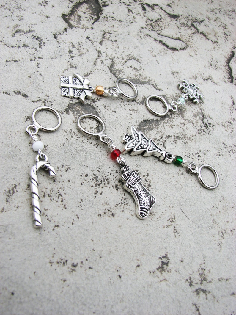 Christmas and Winter Non-Snag Stitch Markers image 2