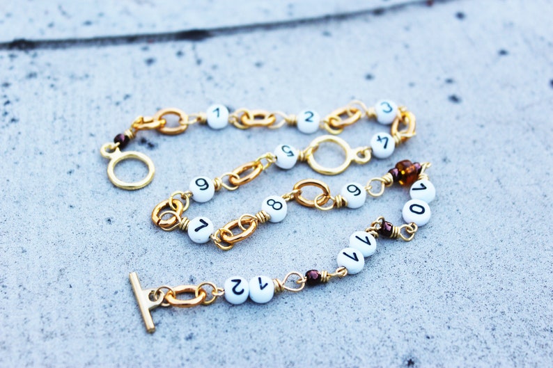 Knitting Ruler Bracelet With Stitch Marker Etsy