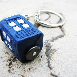 Doctor Who TARDIS Non-Snag Stitch Marker or Keychain/Keyring image 4