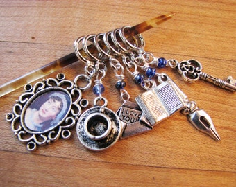 Jane Austen Stitch Markers - For Lovers of Pride and Prejudice