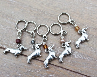 Non-Snag Stitch Markers for Dog Lovers - Dachshunds